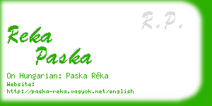 reka paska business card